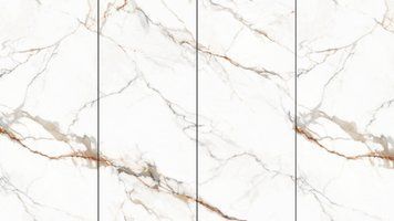 Плита керамограніт 1200*2700 Carrara Gold Pol 98714 фото