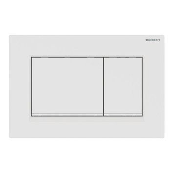 SIGMA20 SQUARE смывающая клавиша для двойного смыва, белый матовый, крашеный, легко чистящийся / белый 78592 фото