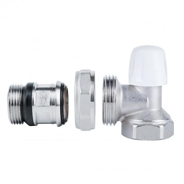 Кран радіаторний Icma 3/4" з антипротіканням кутовий без ручки №805+940 SD00023708 фото
