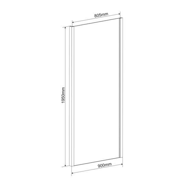 Бічна стінка 90*195 см, для комплектації з дверима bifold 599-163 62722 фото