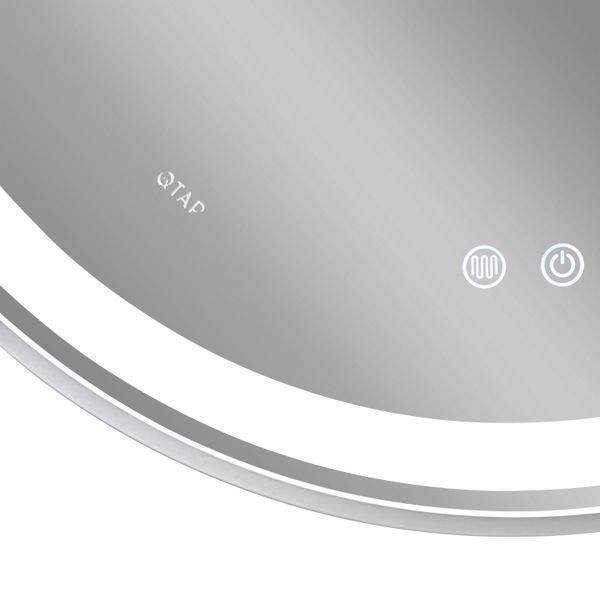 Дзеркало Qtap Gemini 800х700 з LED-підсвічуванням Touch, з антизапотіванням, з димером, рег. темп. кольору (3000-6500K) QT2578R8071W SD00052318 фото
