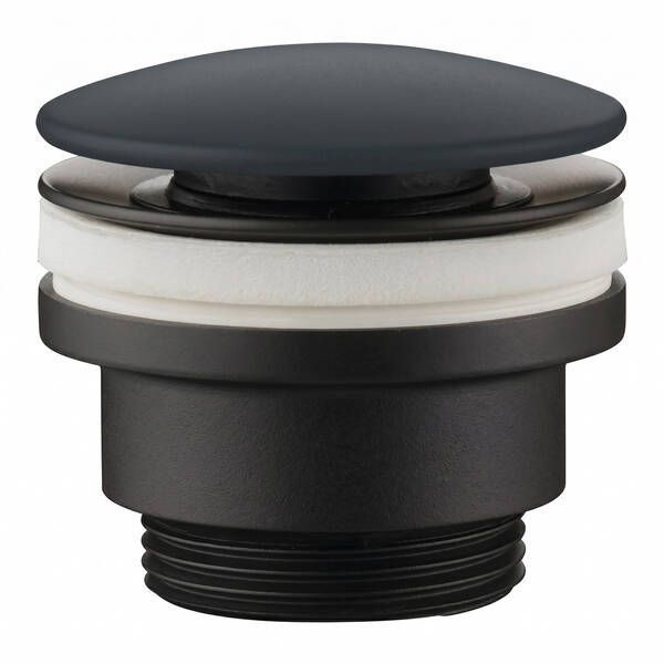 Донный клапан Cielo PIL01NM(BA) click-clack черный матовый/ цвет крышки Basalto 354155 фото