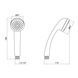 Лейка для ручного душа Lidz Niagara 02 67 мм округлая LDNIA02CRM22035 Chrome SD00028132 фото 2