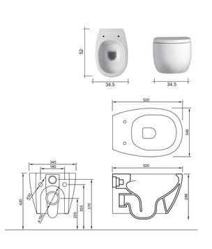 MILK подвесной унитаз Rimless 52 см, цвет белый глянец 99378 фото