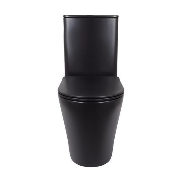 Унітаз підлоговий Qtap Scorpio Ultra Quiet безобідковий з сидінням Soft-close MATT BLACK QT14226088AMB SD00052562 фото