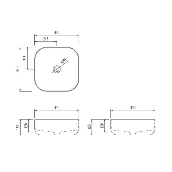 Раковина-чаша Qtap Kolibri 430х430х150 White QT1011K396WN SD00053081 фото