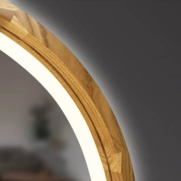 Дзеркало Luxury Wood Freedom Slim з LED підсвіткою, дуб натуральний, сенсорна кнопка-димер, 500х800 мм 551598 фото