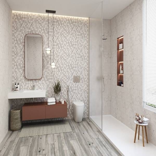 Плитка Ceramica Deseo Ng Cracle Silver Hl Decor 30x90 см 557855 фото