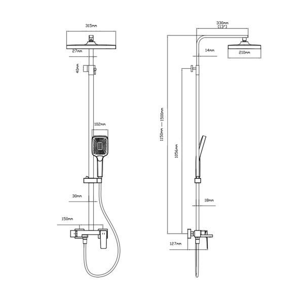 Душова система Qtap Gemini 51103KNC SD00049591 фото