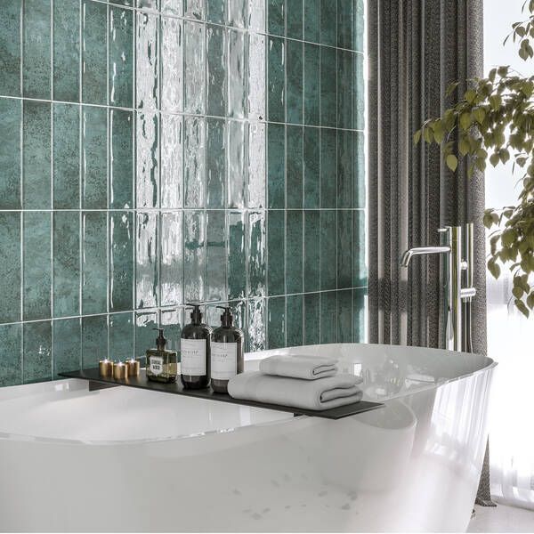 Плитка Golden Tile Como Зелений Рельєф CO4061 10Х30 см 508505 фото