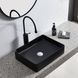 Раковина прямокутна Devit Flow square DFL2170100MB 510х405х110 мм на стільницю, чорна матова 600663 фото 1