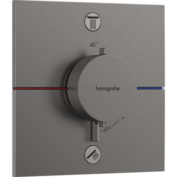 SHOWERSELECT COMFORT E термостат для 2споживачів, прихований монтаж, колір шліфованний чорний хром 95807 фото