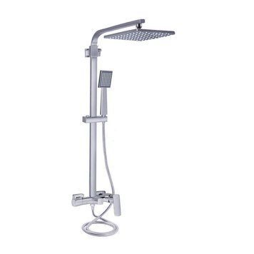 Душова система для кабіни Qtap Capricorn на три споживачі (з виливом) 53103KNC Chrome SD00047514 фото