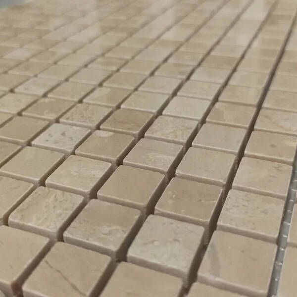 Мозаика Mozaico De Lux Stone C-Mos Travertine Luana Pol 1,5х1,5 см 136469 фото