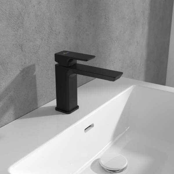 Змішувач для раковини Villeroy&Boch Subway 3.0 TVW112003000K5 чорний матовий 577891 фото