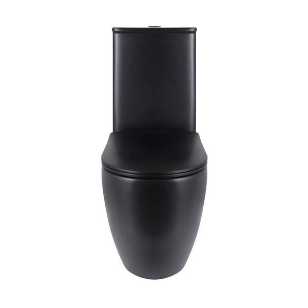Унітаз підлоговий Qtap Robin Ultra Quiet безобідковий з сидінням Soft-close MATT BLACK QT13226083AMB SD00052566 фото