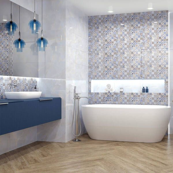 Плитка Golden Tile DECO блакитний DC3051 30х60 см 563292 фото