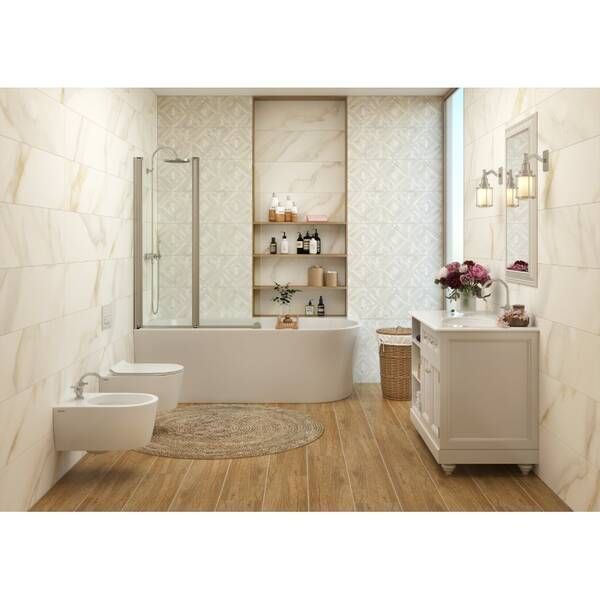Плитка Almera Ceramica (Spain) San Carlo Gold Satin 30х90 см 544118 фото