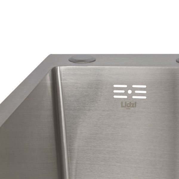 Мийка для кухні інтегрована Lidz Handmade H6350R крило праворуч (LDH6350BRUR45587) Brushed Steel 3,0/1,0 мм SD00051711 фото