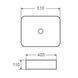 Раковина прямокутна Devit Flow square DFL2170100W510х405х110 мм на стільницю, біла 600661 фото 3