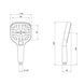 Лейка для ручного душа Qtap Rucni 120х120 мм прямоугольная QTHLA120N3KCW Chrome/White SD00042068 фото 2