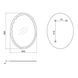 Зеркало Lidz Latwa 140.07.11 (1) 650х800 настенное овальное с декором LD78LA6580 SD00052525 фото 2
