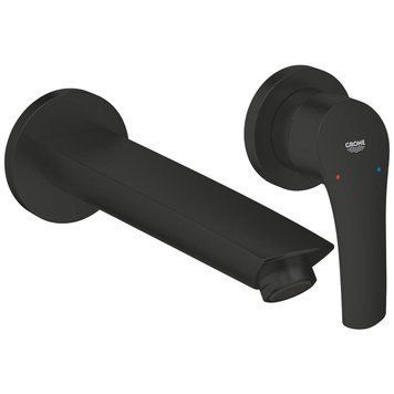 293382433 Eurosmart Зовнішня частина змішувача для раковини на 2 отвори M-Size, чорний матовий (1 сорт) 563285 фото