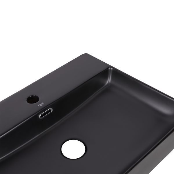 Раковина Qtap Nando LT 500х420х130 Matt black QT12116146AMB SD00052920 фото