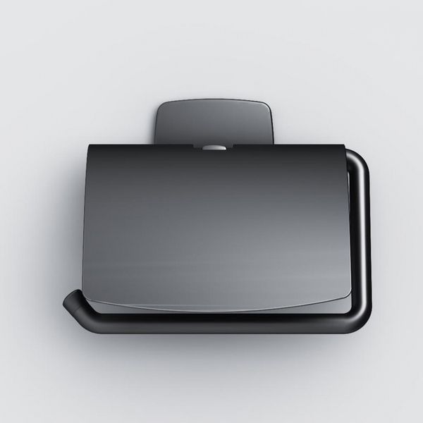 A90341422 Gem, Тримач для туалетного паперу з кришкою, чорний мат (1 сорт) 544892 фото