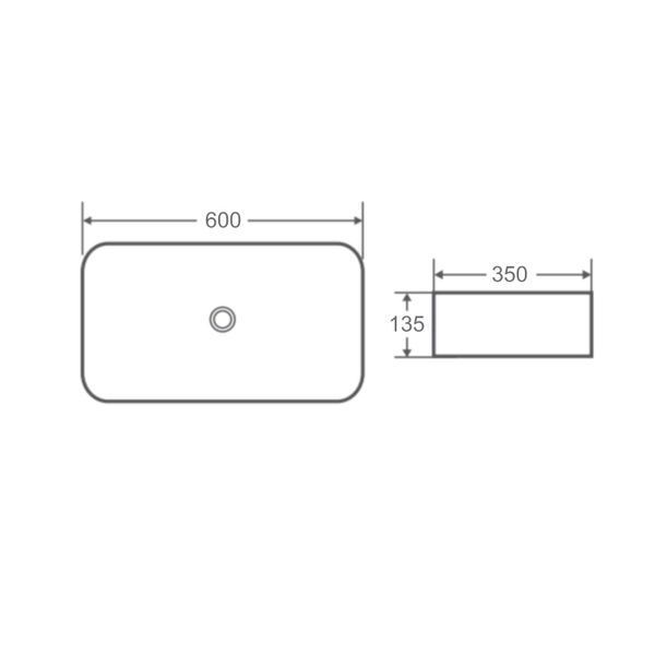 Раковина-чаша Qtap Tern 600x350x135 White QT17118140W SD00052922 фото