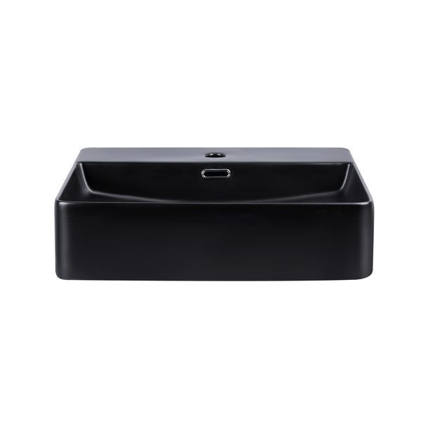 Раковина Qtap Nando LT 500х420х130 Matt black QT12116146AMB SD00052920 фото