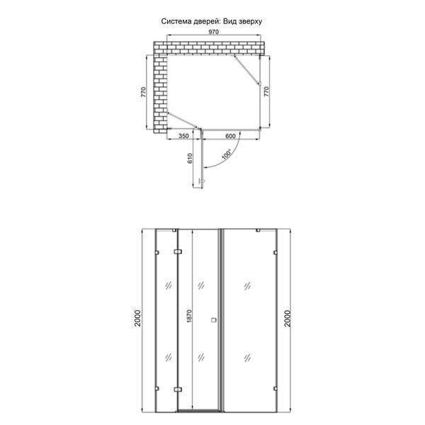 Душевая кабина Qtap Capricorn CRM1018RC6 100х80 см, стекло Clear 6 мм, CalcLess, без поддона SD00039711 фото