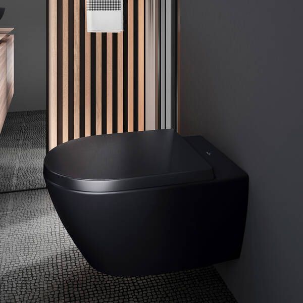 Унитаз подвесной Villeroy&Boch Subway 2.0 5614R0R7 DirectFlush безободковый, цвет Pure Black 574405 фото