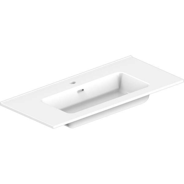 Тумба Devit Comfort 332100W 100 см с раковиной, белая 576499 фото