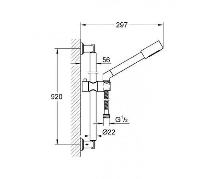 SENA - Душова стійка 900мм GROHE 28347000 12778 фото
