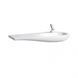 ALESSI ONE раковина 120см, з iнтегр. стiлешницею злiва, без отв. пiд змiшувач, без отв. переливу, з покриттям LCC 57448 фото 1