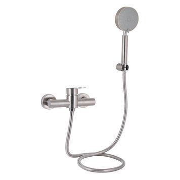 Смеситель для душа Lidz Luna 010 (с душевым гарнитуром) (k35) LDLUN010NKS46095 Nickel SD00052219 фото