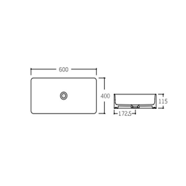 Раковина-чаша Qtap Tern 600x400x110 White QT171180841W SD00052923 фото