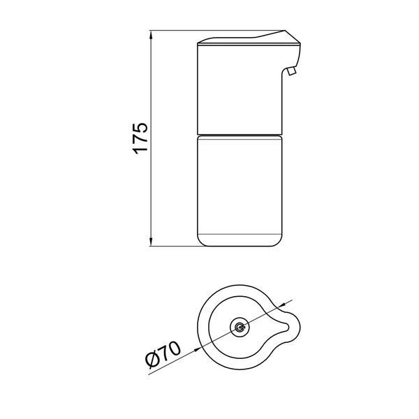 Дозатор для жидкого мыла пенный Qtap Pohodli автоматический 4,5V QT144WH42925 White (Autod&aacute;vkovač) SD00049039 фото
