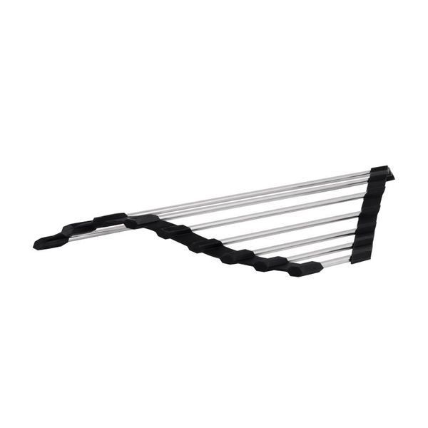 Сушилка на кухонную мойку угловая Lidz Acsis LA16 Black, кругла основа, для посуды 430х175 мм LDACSLA16BLM49769 SD00055893 фото