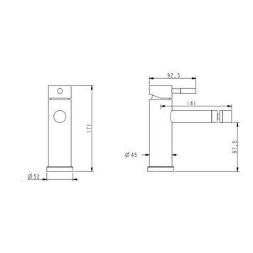 Смеситель для биде Lidz Aria 001AF (k35) LDARI001AFNKS46096 Nickel SD00052220 фото