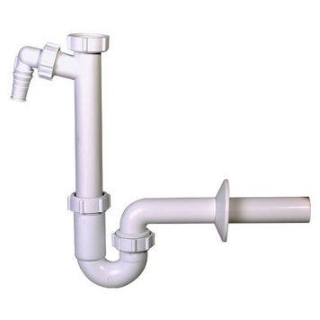 Сифон для раковини Styron STY-638-32-2 без зливного клапана, з підключенням до посудомийної машини, вихід d32 мм 590744 фото
