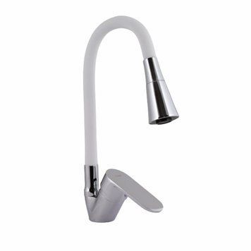 Смеситель для кухни Lidz Tani 008F3 с гибким изливом (k40) LDTAN008F3WCR37037 White / Chrome SD00043140 фото