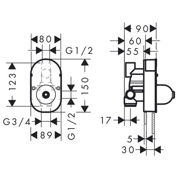 Focus S - прихована частина змішувача для 31746000 HANSGROHE 31741180 13541 фото