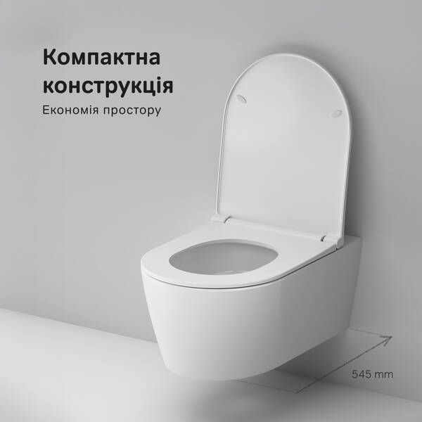 Унитаз подвесной AM.PM Func CFA1903SC с сиденьем микролифт с технологией смыва AquaSpin 602714 фото