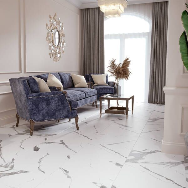 Керамогранит Golden Tile Calacatta Vera 6N0580 белый 60х60 см 580387 фото