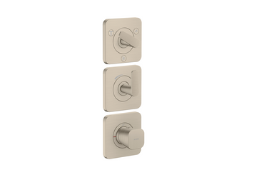 AXOR CITTERIO C термостат 38*12см, для 3х потребителей, ПМ, шлифованный никель 99890 фото