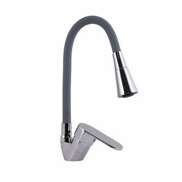 Смеситель для кухни Lidz Tani 008F3 с гибким изливом (k40) LDTAN008F3GCR39507 Grey / Chrome SD00045611 фото