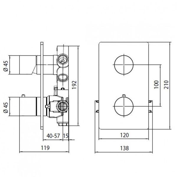 Z00002000094005 TEO LINE Зовнішня частина термостатичного змішувача, SATIN NICKEL (1 сорт) 561195 фото