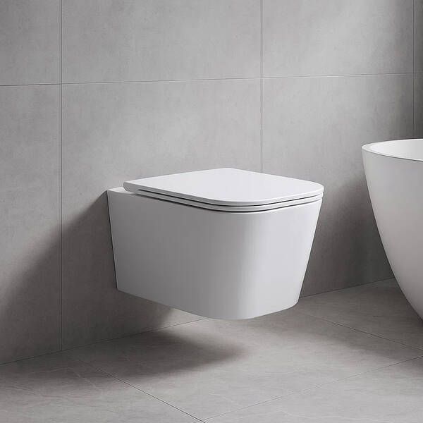 Унитаз подвесной Devit Fly 3050120 безободковый с крышкой soft-close, белый глянец 551011 фото